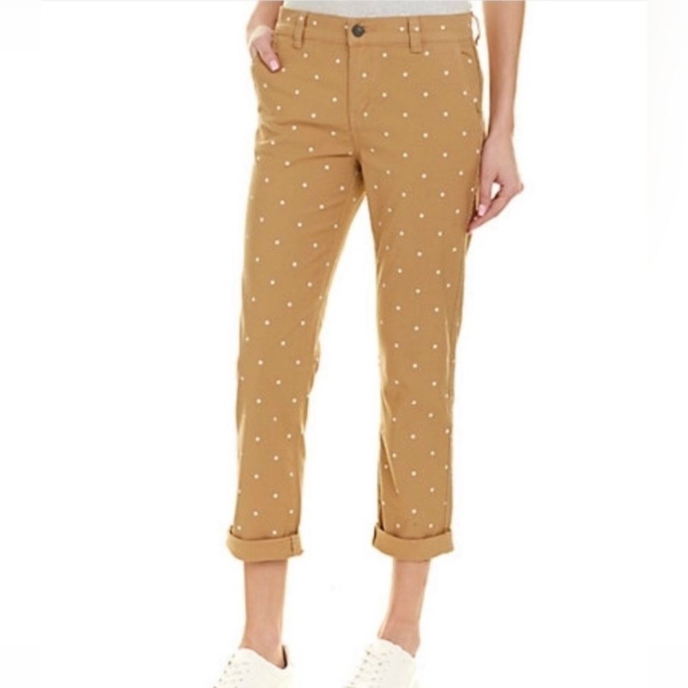 CURRENT ELLIOT The Confidant Polka Dot Tan Pants.Size 26 NWT